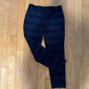 Zara Mid-rise stripped checker pants